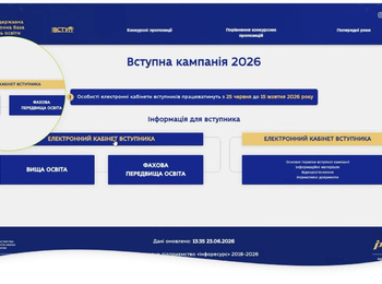 Початок реєстрації електронних кабінетів вступників на основі ПЗСО та НРК5: усе, що потрібно знати про вступ-2026